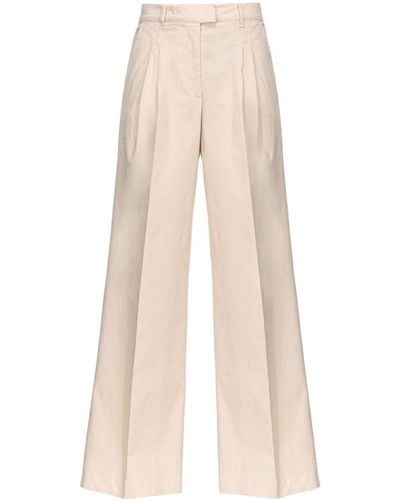 Pinko Wide Leg Trousers - Natural