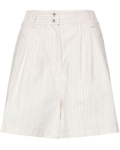 Golden Goose Pinstriped Cotton-blend Shorts - White