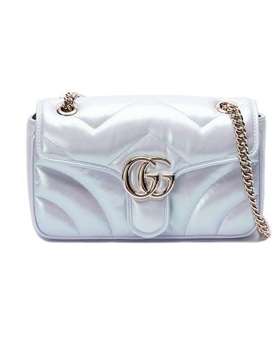 Gucci `Gg Marmont` Shoulder Bag - White