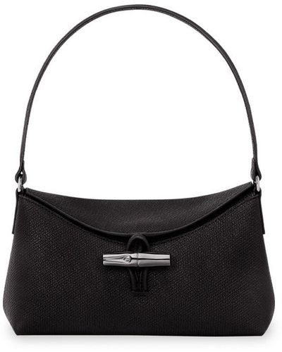 Longchamp `Roseau` Small Handbag - Black