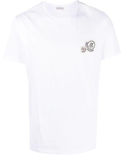 Moncler Logo-appliquéd Cotton-jersey T-shirt - White