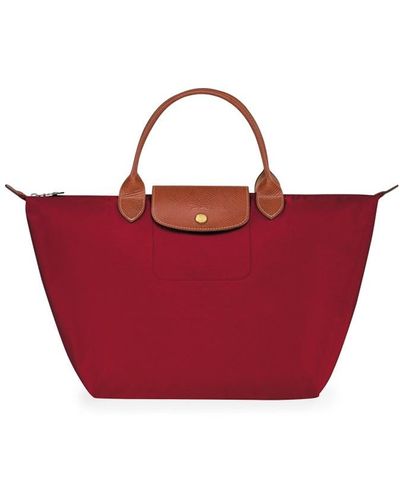 Longchamp `le Pliage Original` Medium Top Handle Bag - Pink
