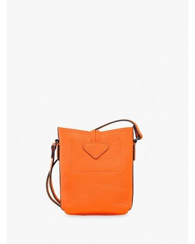 Longchamp `Roseau Essential` Extra Small Crossbody Bag - Arancione