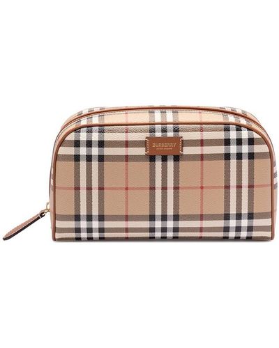 Burberry Medium `check` Travel Pouch - Pink