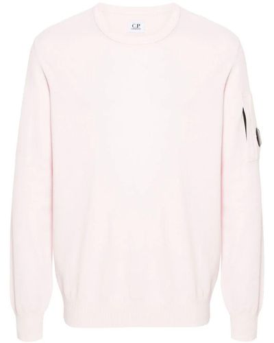 C.P. Company Lens Cotton Sweater - Pink