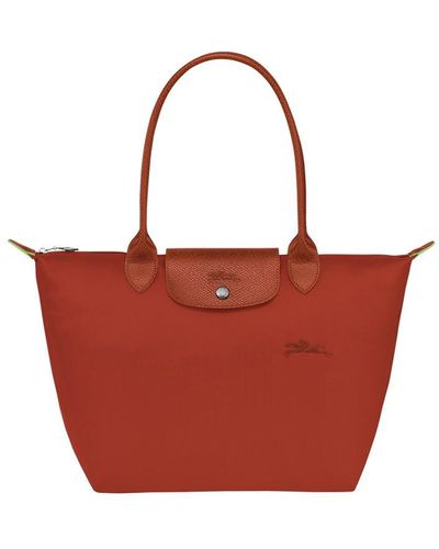 Longchamp `Le Pliage` Medium Tote Bag - Red