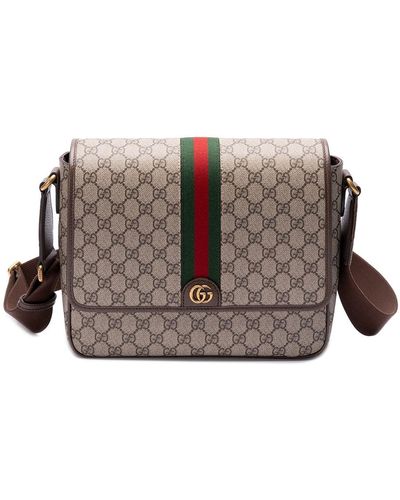 Gucci `Ophidia` Crossbody Bag - Brown