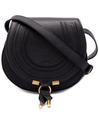 Chloé `Marcie` Small Saddle Bag - Black