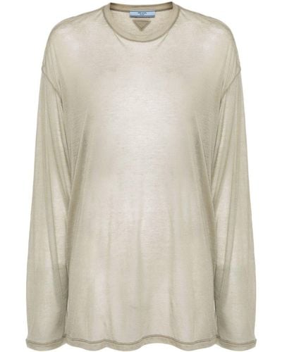 Prada Transparent Sweater - Natural