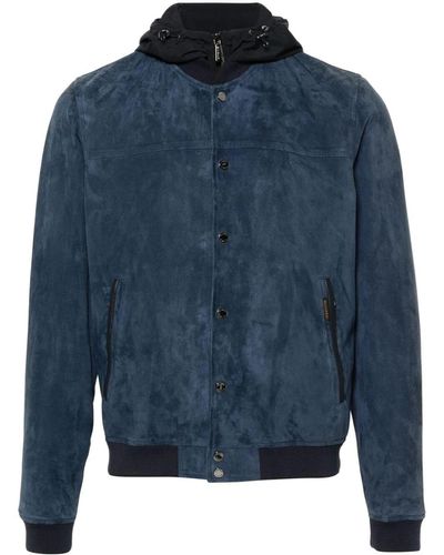 Moorer `darren` Bomber Jacket - Blue