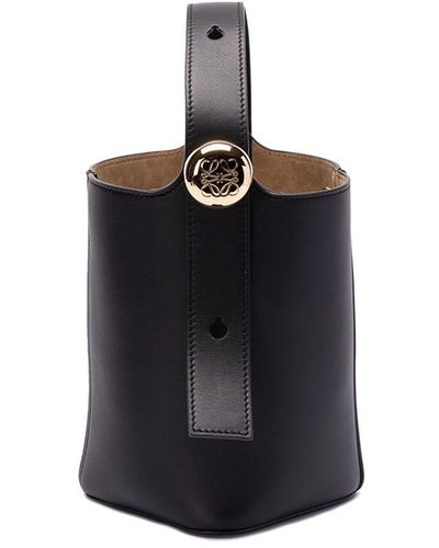 Loewe Mini `pebble` Bucket Bag - Black
