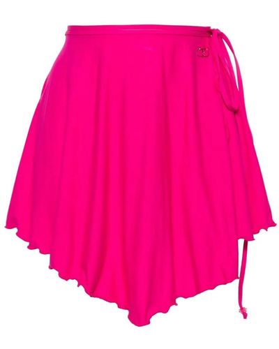Twin Set `oval T Logo` Pareo Skirt - Pink