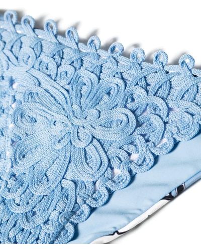 Twin Set Exotic Print And Crochet Details Bikini - Blu