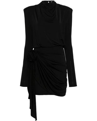 Magda Butrym Draped Jersey Mini Dress - Black