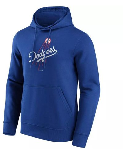 Fanatics Sweat à capuche MLB Los Angeles Dodgers Mid Essentials Crest Bleu