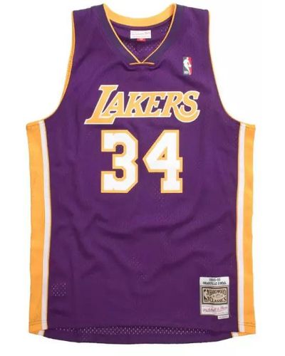 Mitchell & Ness Maillot NBA Shaquille O'Neal Los Angeles Lakers 1999-00 Hardwood Classics Hardwood classics violet