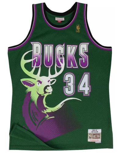 Mitchell & Ness Maillot NBA Ray Allen Millwaukee Bucks 1996-97 Hardwood Classic vert