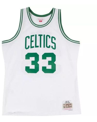 Mitchell & Ness Maillot NBA Larry Bird Boston Celtics 1985-86 Hardwood Classics Blanc - Vert