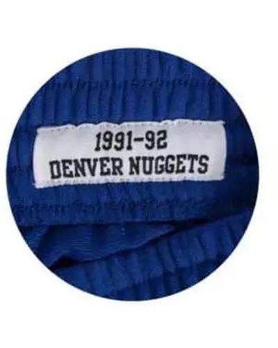 Mitchell & Ness Short NBA Denver Nuggets 1991-92 Swingman Bleu