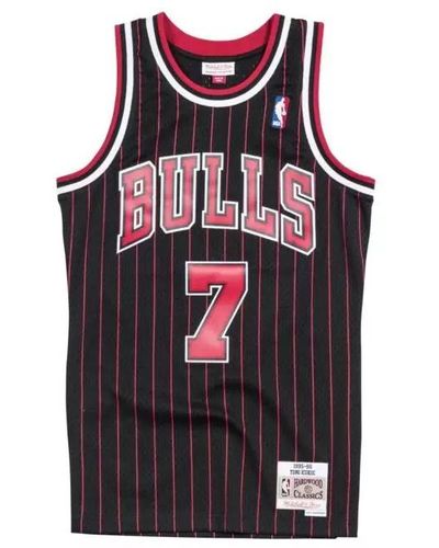 Mitchell & Ness Maillot NBA Tony Kukoc Chicago Bulls 1995-96 Hardwood Classics Noir rayé - Multicolore