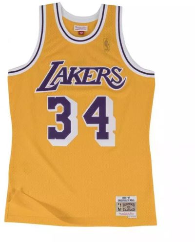 Mitchell & Ness Maillot NBA Shaquille O'Neal Los Angeles Lakers 1996-97 Hardwood Classics jaune - Multicolore