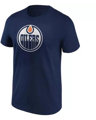 Fanatics T-shirt NHL Edmonto Oilers Prima Logo Bleu marine