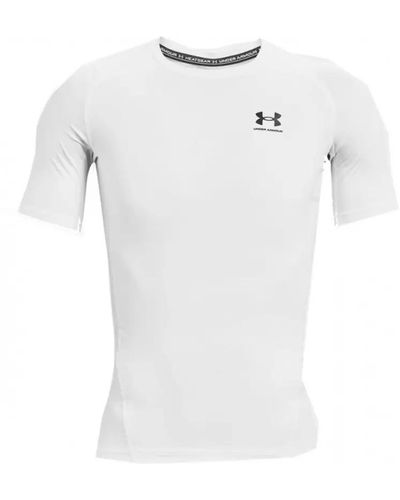 Under Armour T-shirt de compression à manche courte HeatGear Blanc