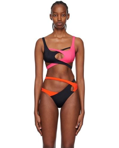 Agent Provocateur Pink & Black Racy Bikini Top - Orange
