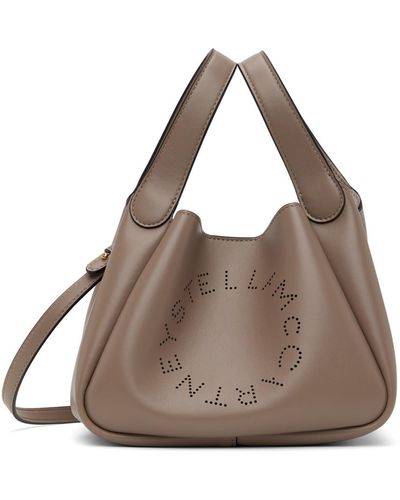 Stella McCartney Sac seau taupe en alter mat - Marron