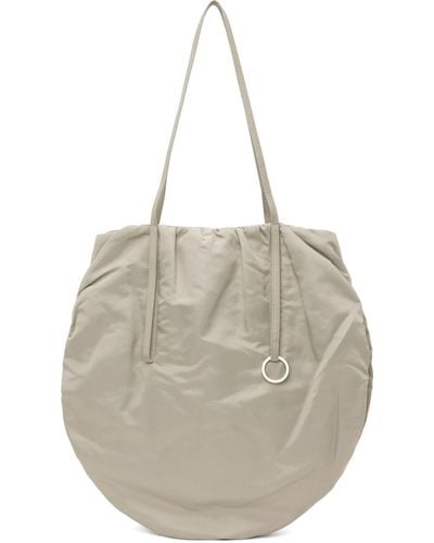 Low Classic Shirring String Shoulder Bag - Natural