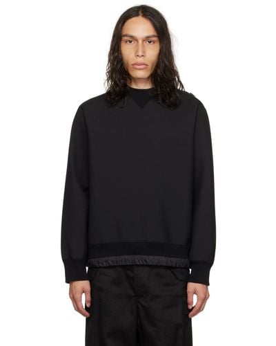 Sacai Black Suiting Bonding Sweatshirt