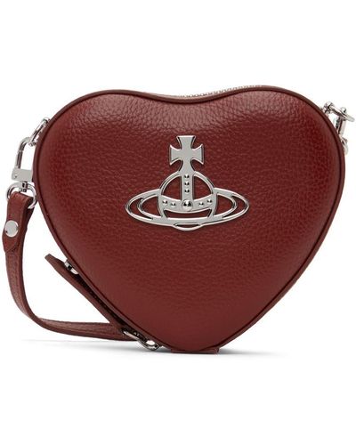 Vivienne Westwood Red Mini Louise Heart Crossbody Bag