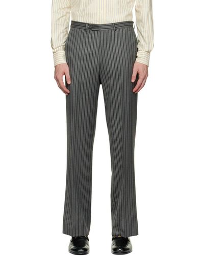 Husbands Ssense Exclusive Wool Trousers - Grey
