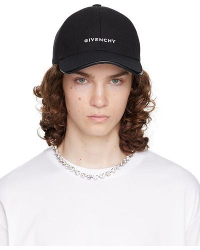 Givenchy Casquette noire à logo - Blanc
