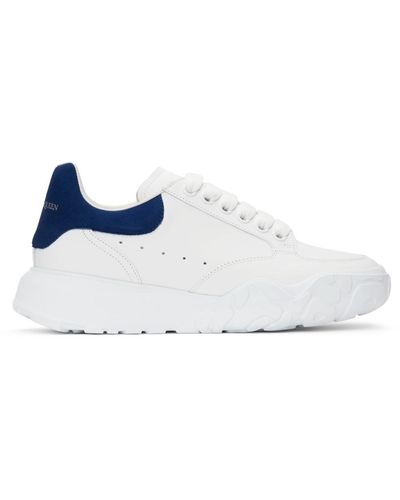 Alexander McQueen White & Blue New Court Sneakers - Multicolor