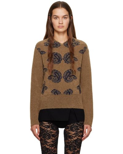Puppets and Puppets Jacquard Sweater - Black