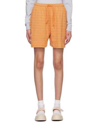 Acne Studios Orange Patch Shorts - Multicolour