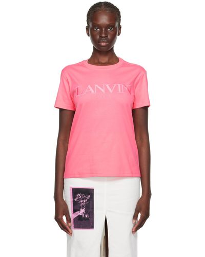 Lanvin Pink Embroidered T-shirt