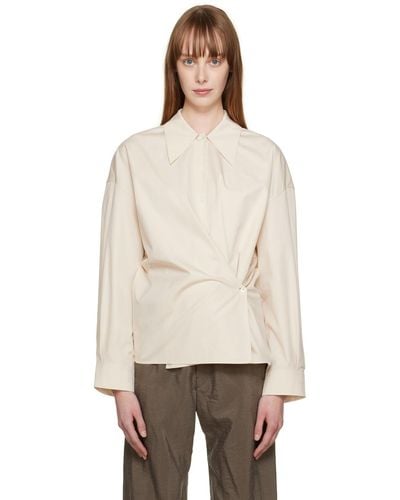 Lemaire Off- Twisted Shirt - Natural