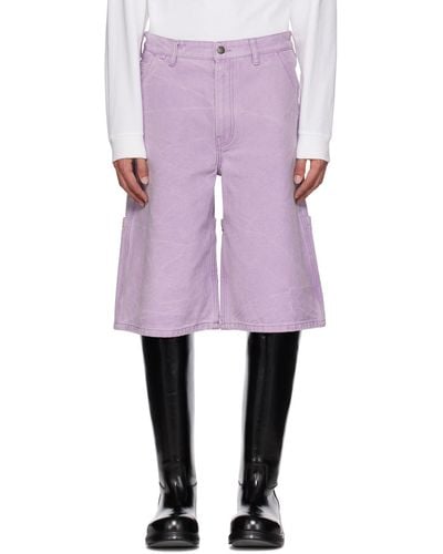 Acne Studios Purple Pigment-dyed Shorts - Pink