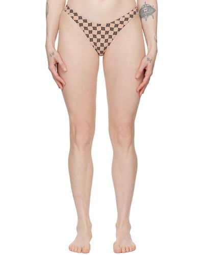 MISBHV Culotte de bikini à monogrammes - Neutre