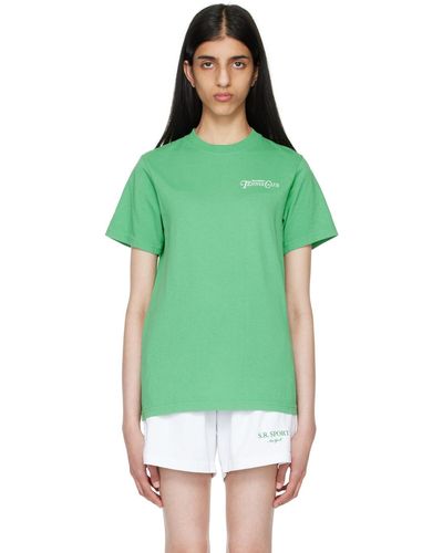 Sporty & Rich Sportyrich t-shirt vert en coton