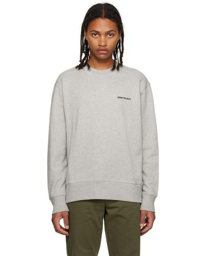 Norse Projects Pull molletonné arne gris
