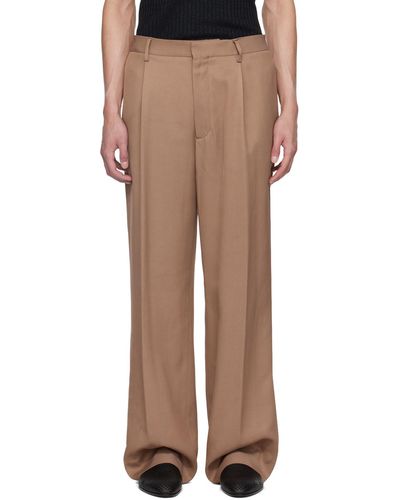 Lardini Pantalon brun à plis - Multicolore