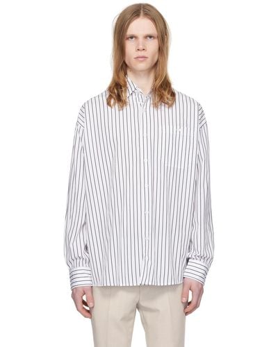 HUGO White & Black Striped Shirt - Multicolour