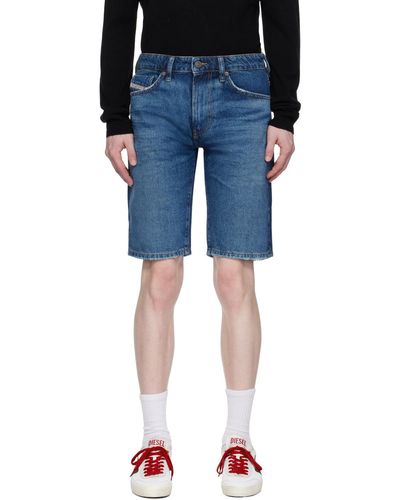 DIESEL Blue Slim-short Denim Shorts