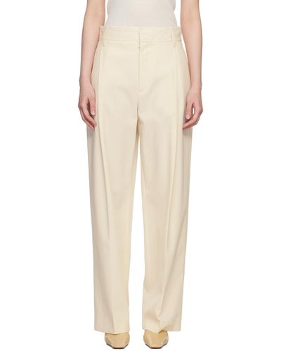 Maria McManus Off- Pleated Trousers - Natural