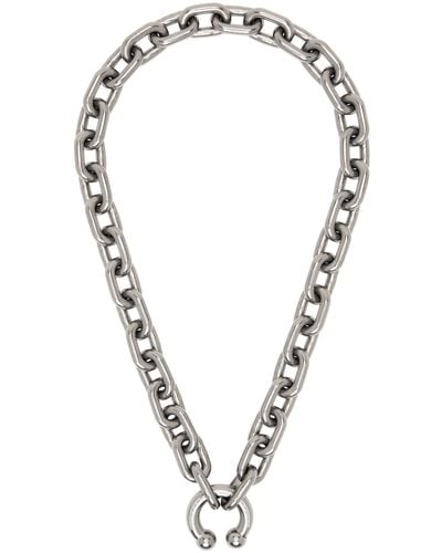 Random Identities Gunmetal Prince Albert Chain Necklace - Multicolor