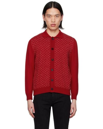 Ernest W. Baker Button Up Cardigan - Red