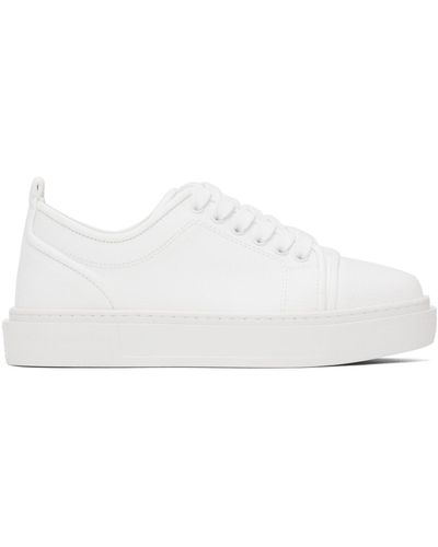 Christian Louboutin White Adolon Sneakers - Black